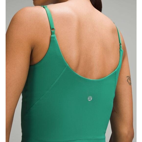 Lululemon Align Cropped Cami Tank Top Cascadia Green A/B Cup Size 14 - Picture 3 of 5